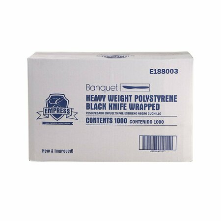 EMPRESS Heavy Weight Knife PS Black Wrapped, 1000PK E188003